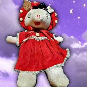 Rare Vintage Handmade Piggy Plush
